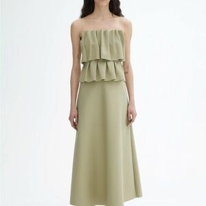 HOUSE OF DAGMAR Sculpted Tube Dress In Slate Green